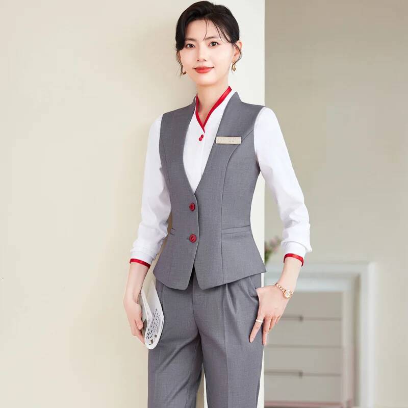 Women Formal Wear With Blazer - Eleganckie garnitury damskie plus size 5XL,