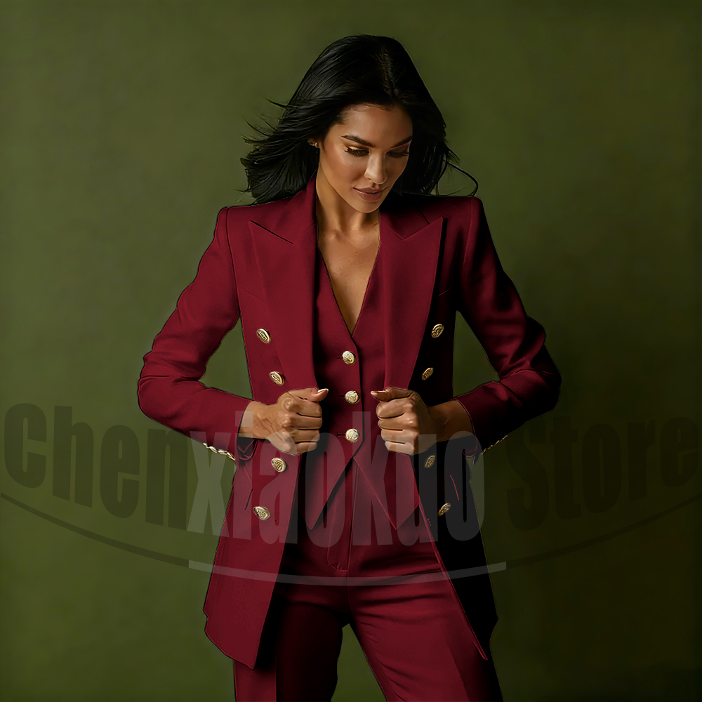 Damski trzyczęściowy garnitur  – Women Formal Wear With Blazer recenzja i cena