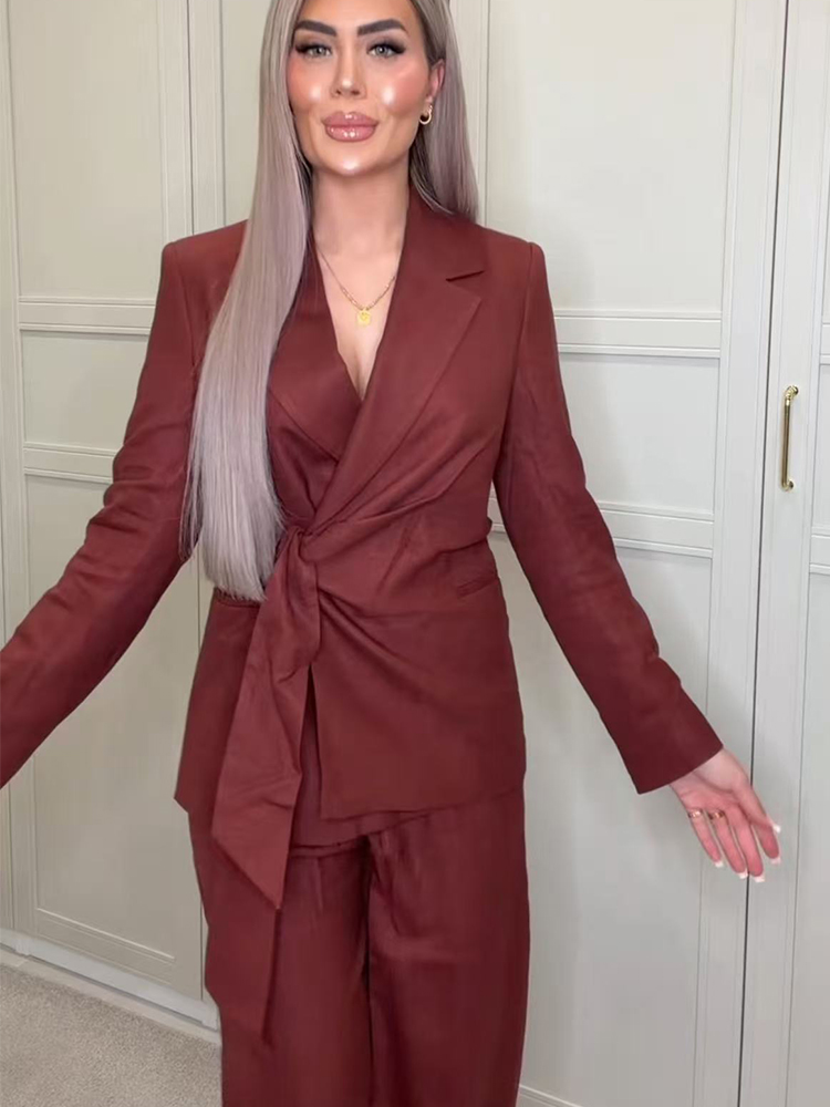 Elegancki damski garnitur biur – Women Formal Wear With Blazer recenzja i cena