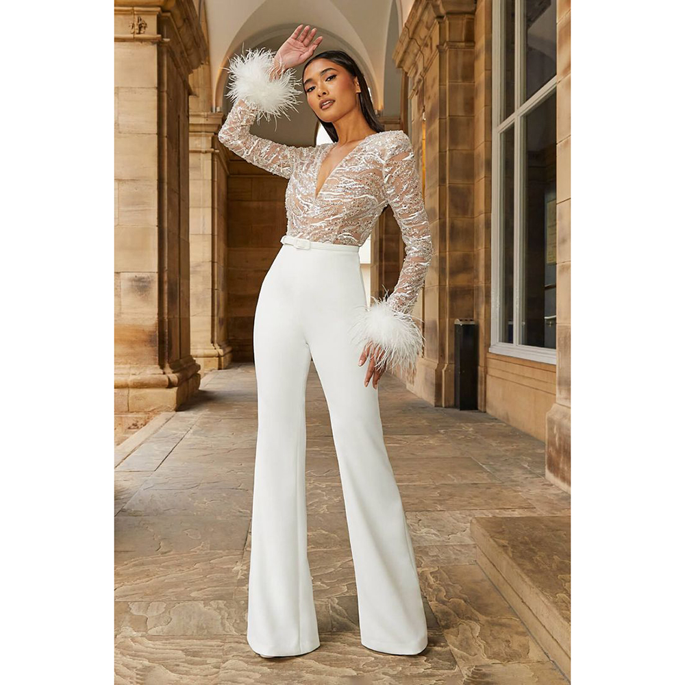 Eleganckie stroje wieczorowe d – Women'S Formal Jumpsuit Evening Wear recenzja i cena