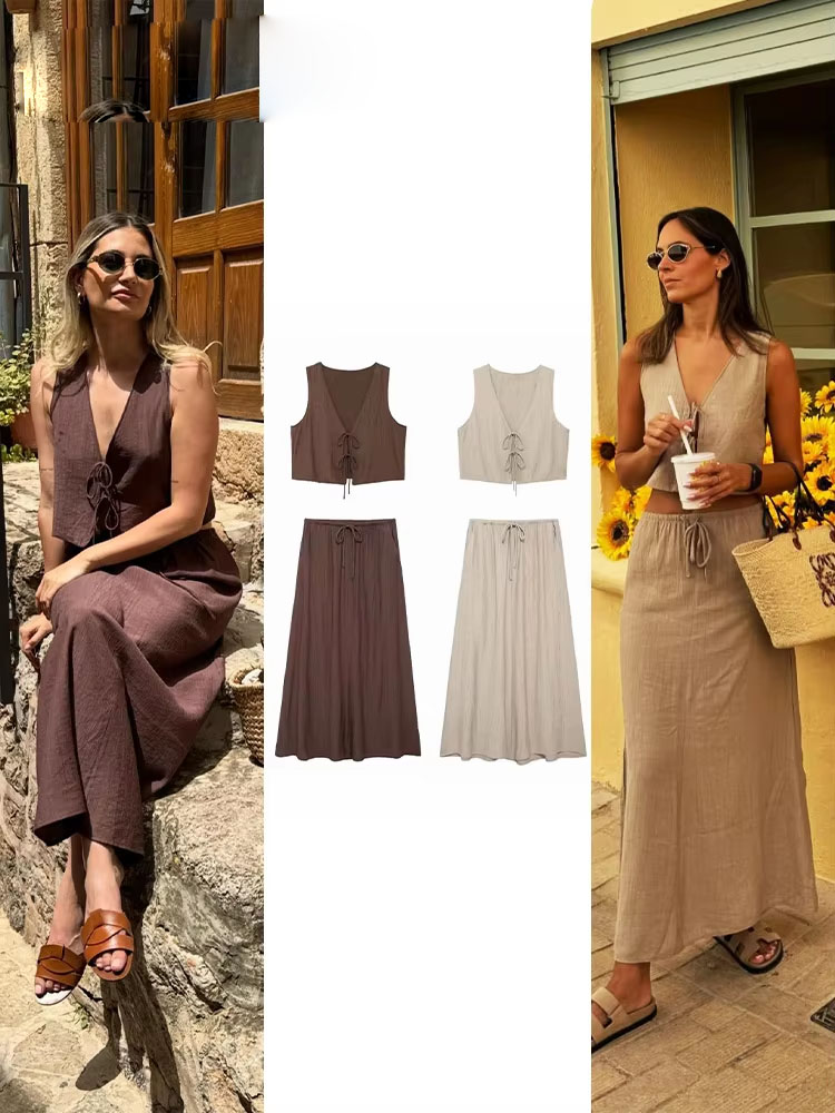 Letni zestaw damski 2024: bezr – Pencil Skirt Midi recenzja i cena