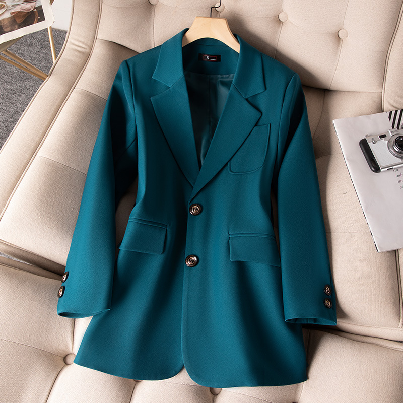 Niebieski czarny zielony damsk – Women Formal Wear With Blazer recenzja i cena
